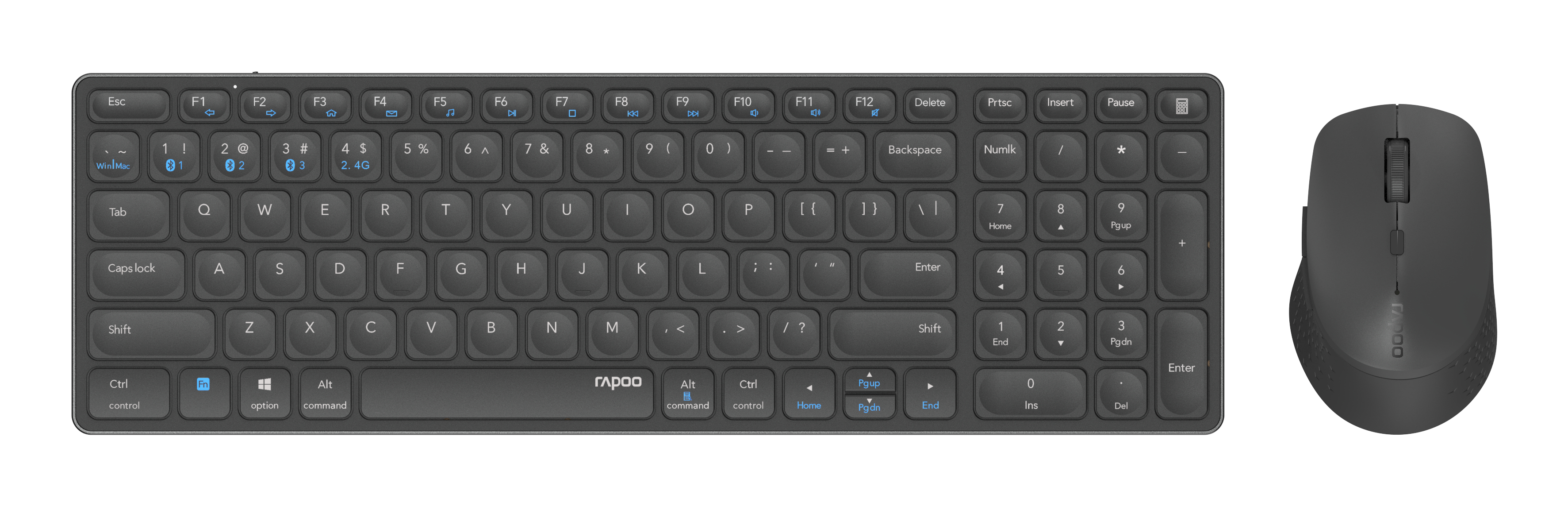 Hama 9700M, Volle Größe (100%), QWERTZ, Grau, Maus enthalten