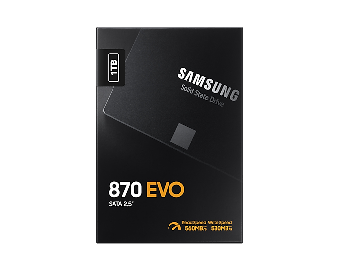 Samsung 870 EVO MZ-77E1T0BW - SSD - verschlüsselt - 1 TB - intern - 2.5" (6.4 cm)