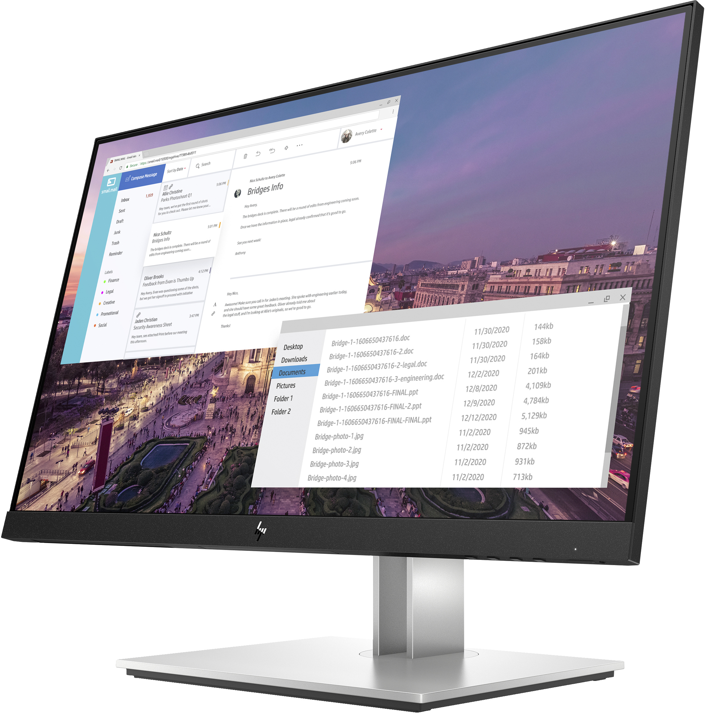 HP E-Series E23 G4, 58,4 cm (23"), 1920 x 1080 Pixel, Full HD, LCD, 5 ms, Schwarz, Silber