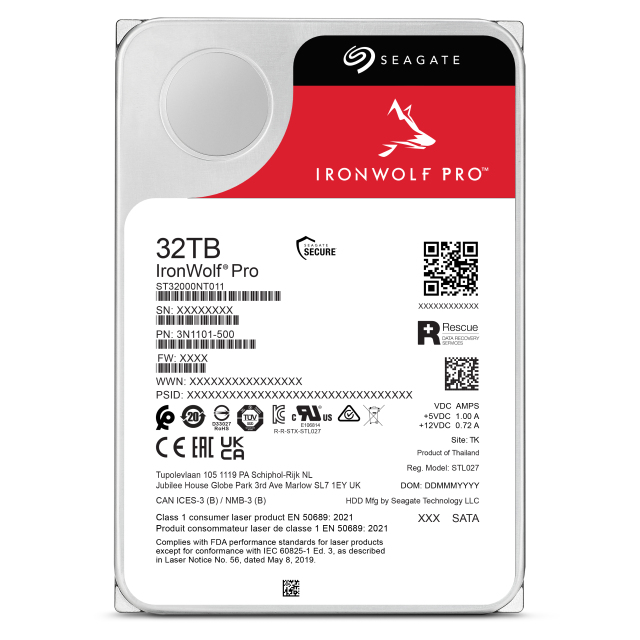 Seagate IronWolf Pro ST32000NT000 - Festplatte - 32 TB - intern - 3.5" (8.9 cm)