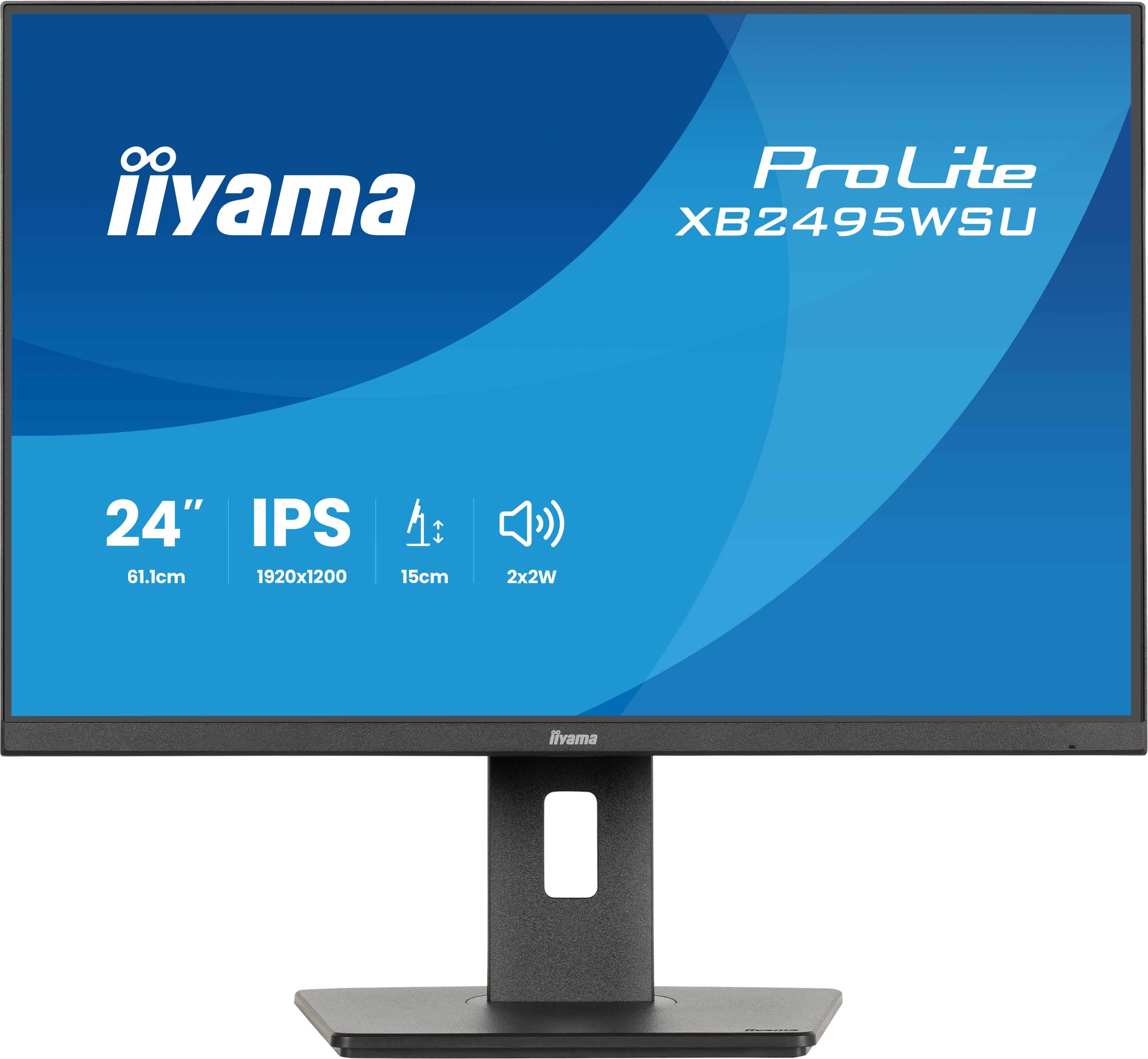 iiyama ProLite XB2495WSU-B Monitor 61.2cm (24.1") WUXGA, IPS, 4ms, HDMI, Displayport, USB