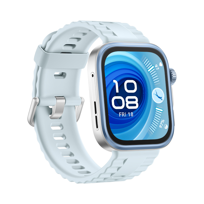 Huawei Watch Fit 4 Pro - Aluminiumlegierung - intelligente Uhr mit Riemen - Flouroelastomer - Blau -