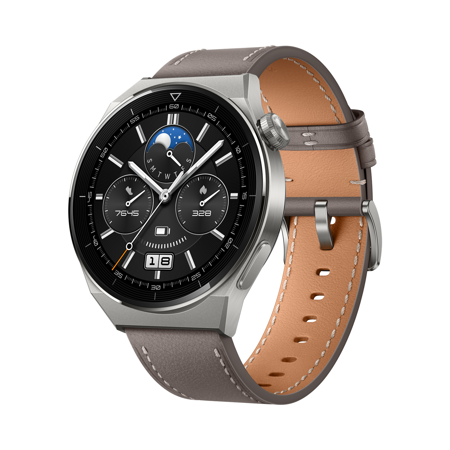 Huawei Watch GT 3 Pro Titanium 46mm Gray Leather