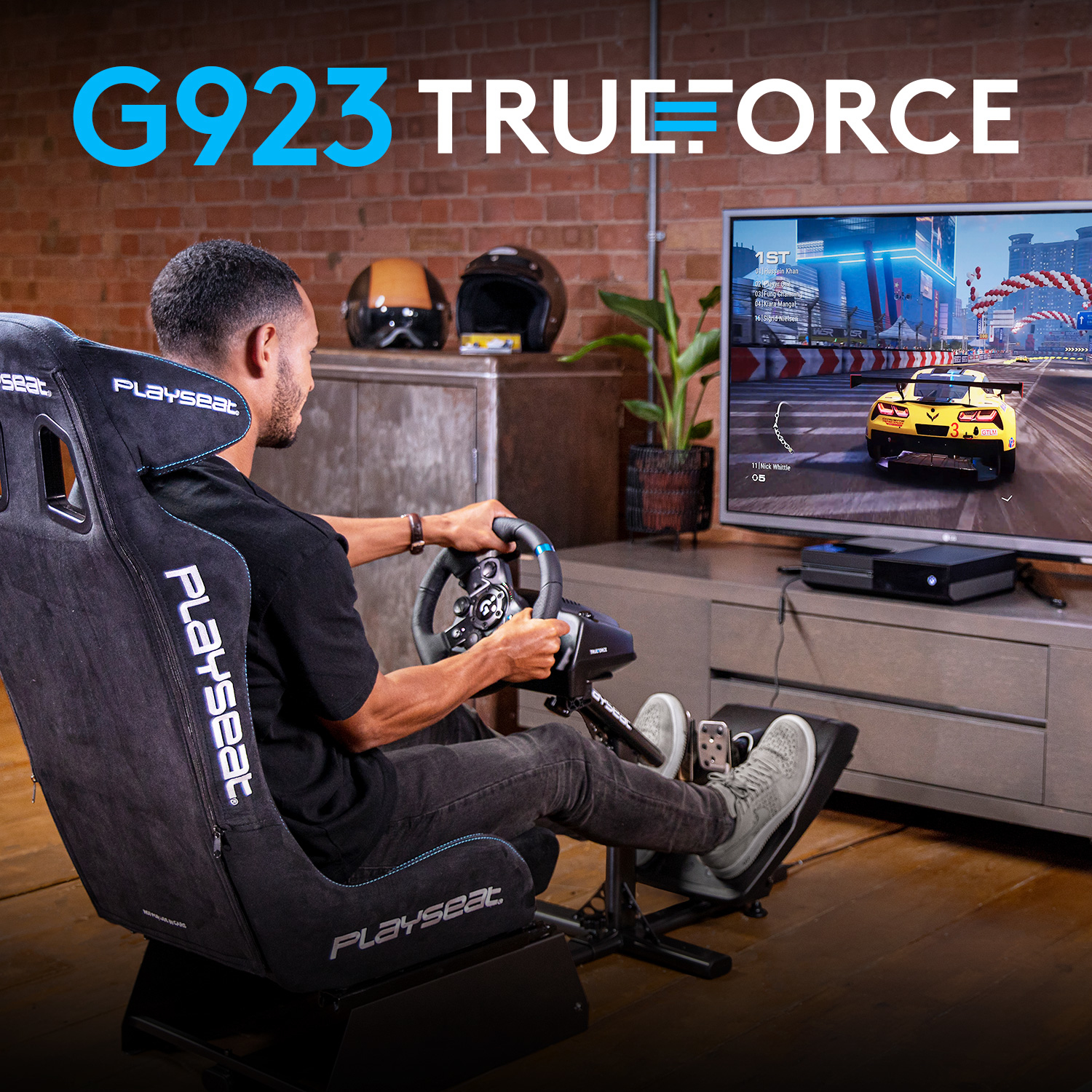 Logitech G923 - Lenkrad- und Pedale-Set - kabelgebunden