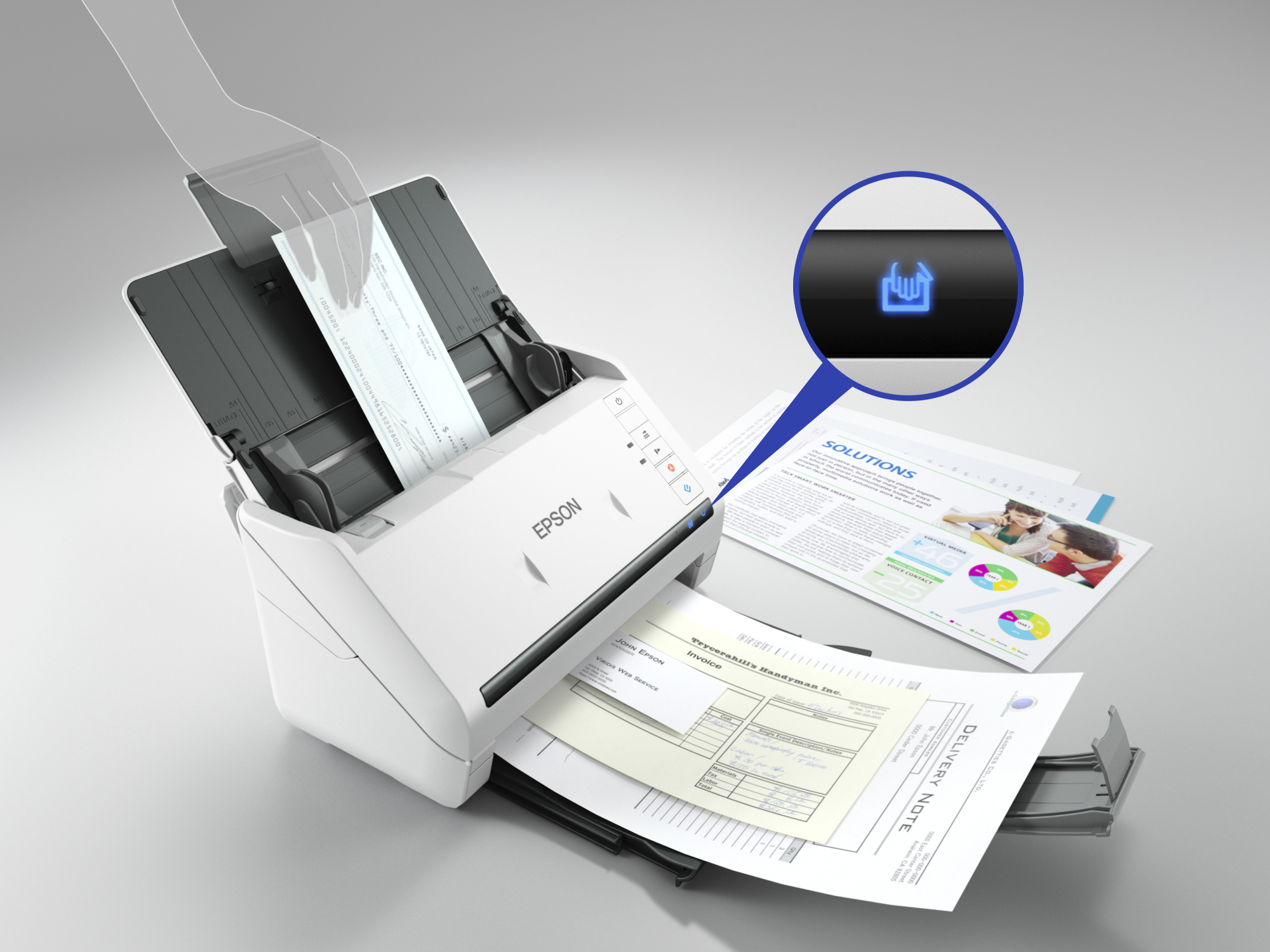 Epson WorkForce DS-530 - Dokumentenscanner - Duplex - A4 - 600 dpi x 600 dpi - bis zu 35 Seiten/Min.