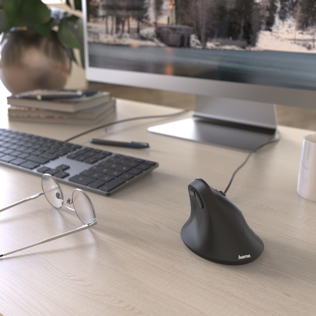 Hama Vertical Ergonomic - Vertikale Maus - ergonomisch
