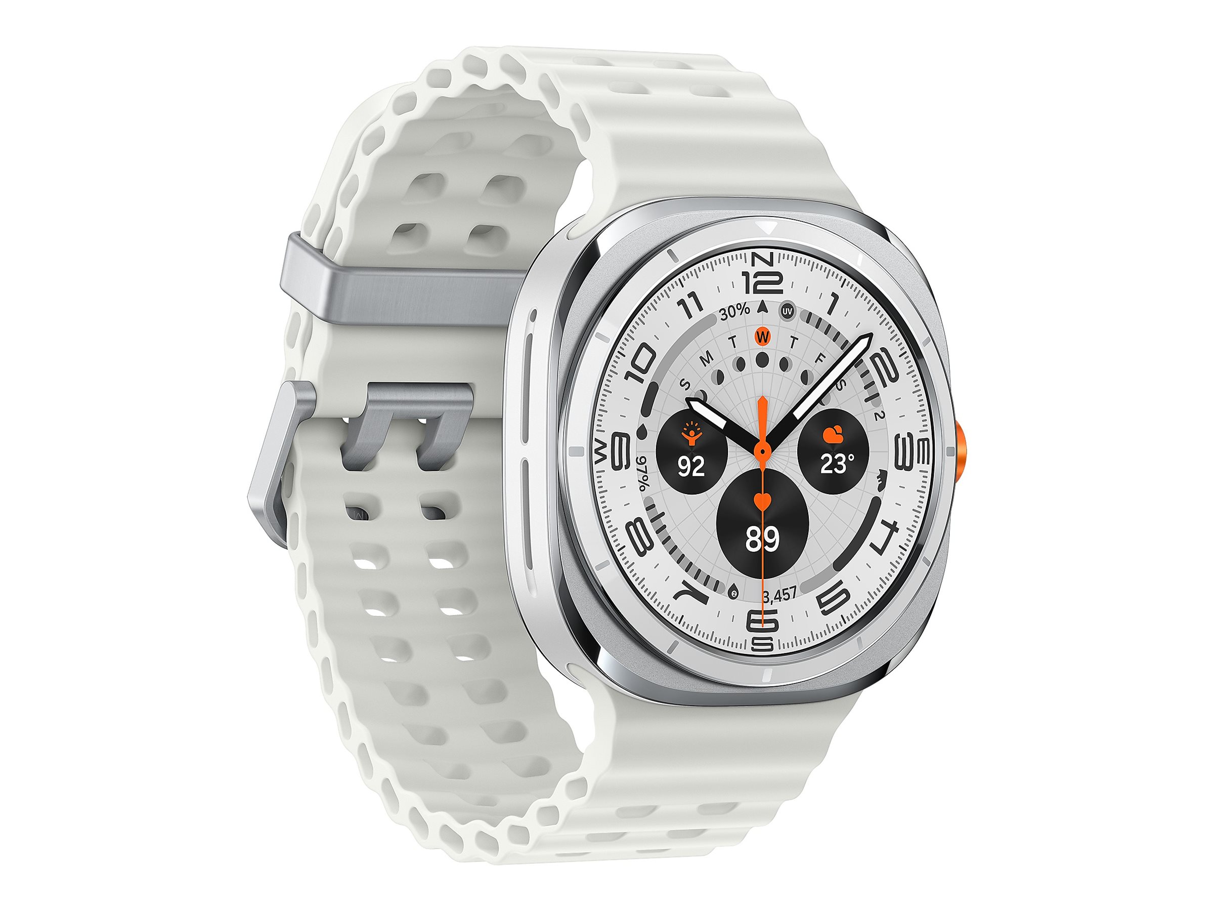 Samsung Galaxy Watch Ultra - 47 mm - Titanweiß - intelligente Uhr mit Marineband - Gummi - weiß - Ba