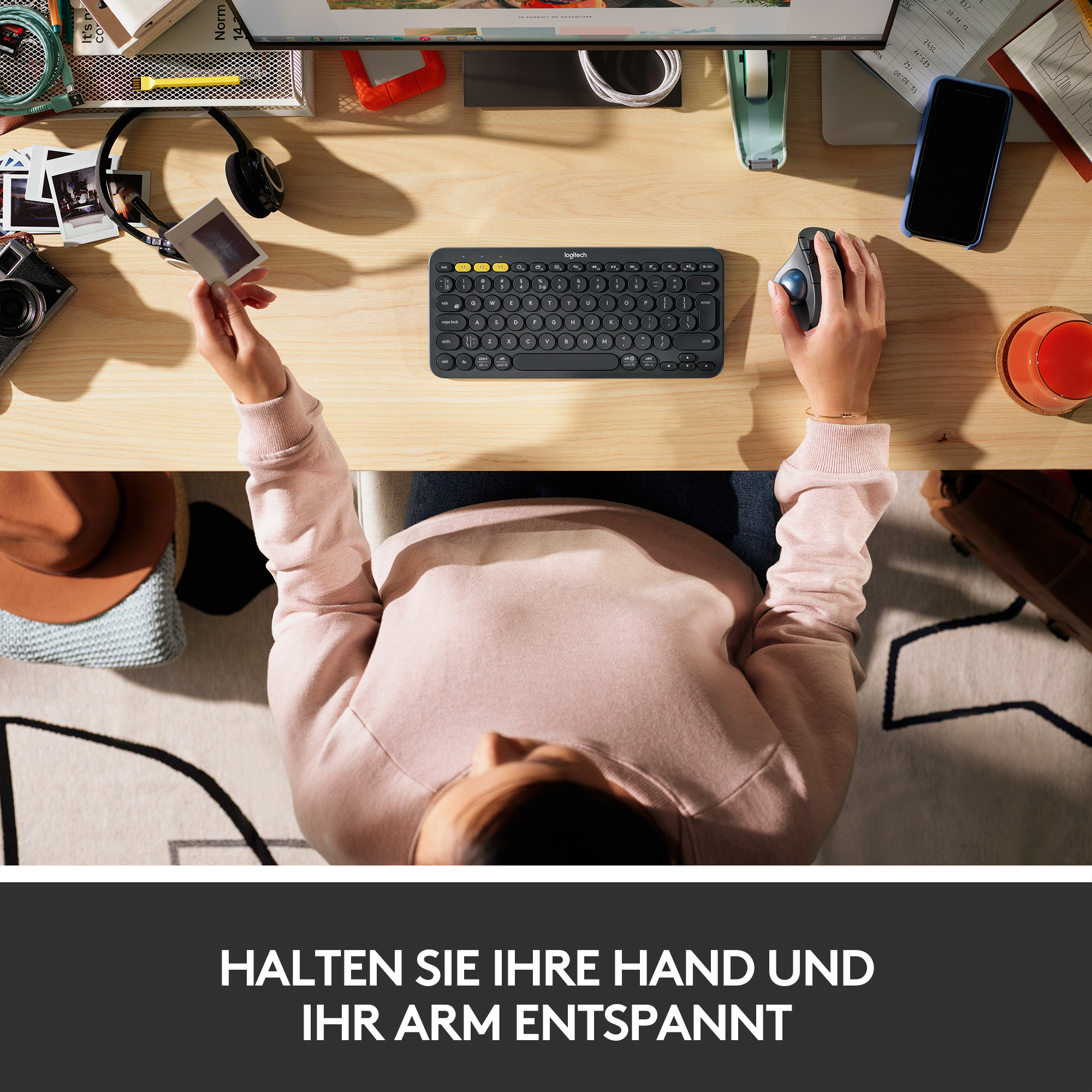 Logitech Ergo Series ERGO M575 - Trackball - optisch - 5 Tasten - kabellos - Bluetooth 5.0 LE, 2.4 G