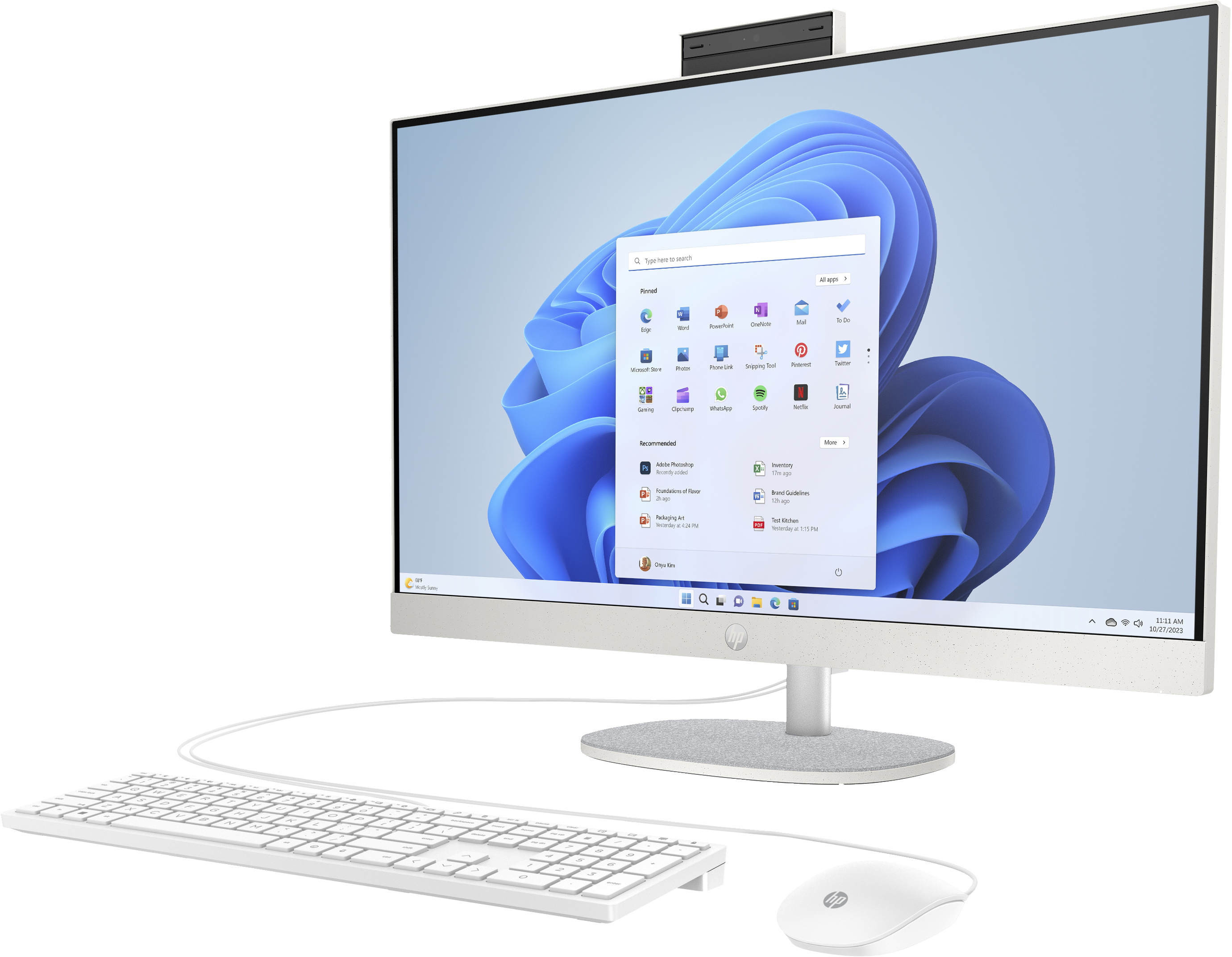 HP 27-cr0007ng AiO, 68,6cm/(27"), AMD Ryzen 5 7520U, 16GB RAM, 512GB SSD, Win11