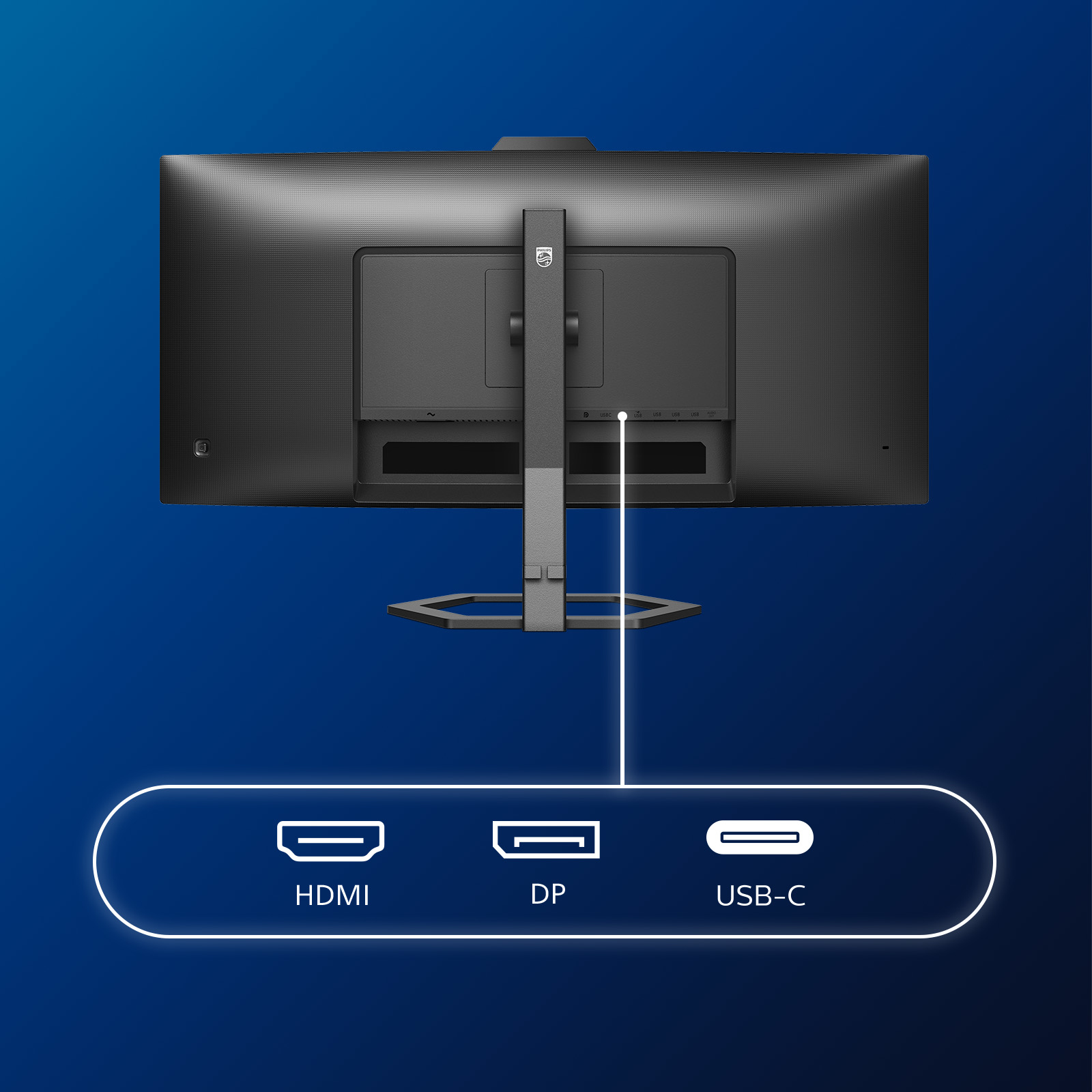 Philips 34E1C5600HE Curved-Monitor 86.36cm (34"), UWQHD, VA, 4ms, HDMI, Displayport, USB-C