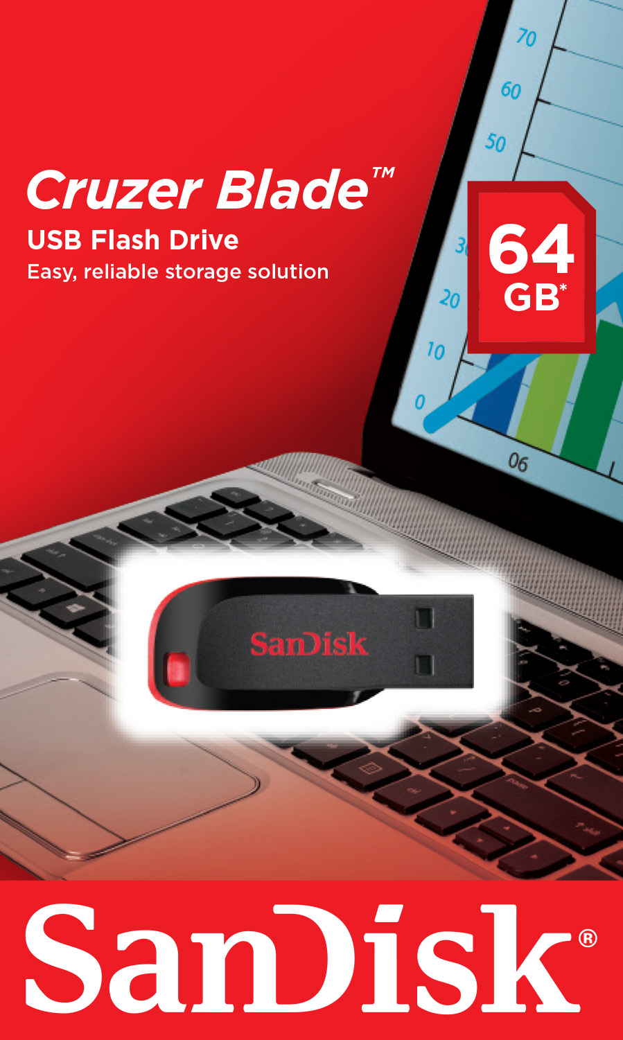 SanDisk Cruzer Blade - USB-Flash-Laufwerk - 64