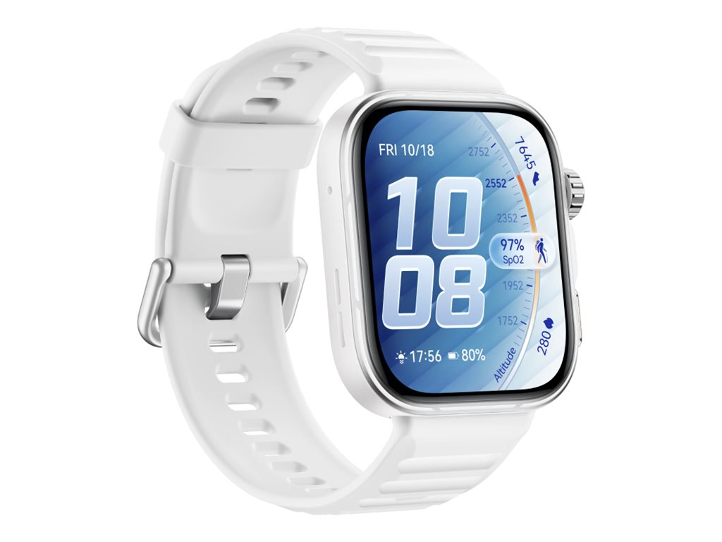 Huawei Watch Fit 5 Pro - Aluminiumlegierung - intelligente Uhr mit Riemen - Flouroelastomer - weiß -