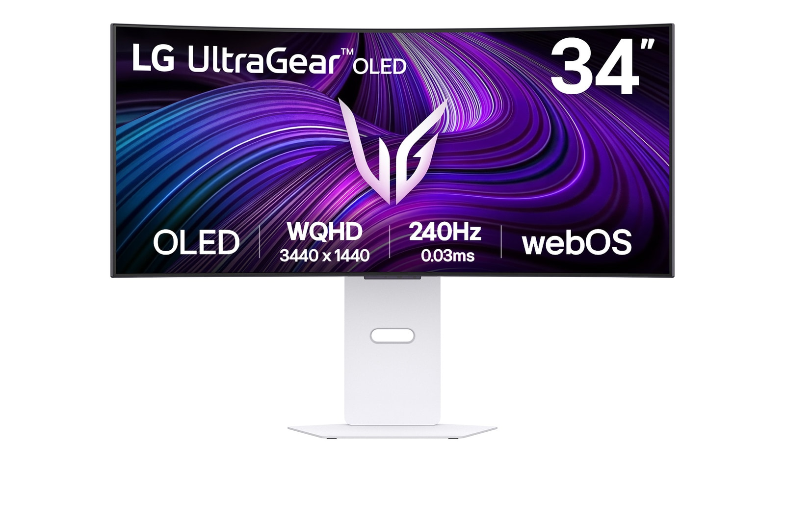 LG UltraGear 34GX90SA-W - OLED-Monitor - Gaming - gebogen - 86.2 cm (34")