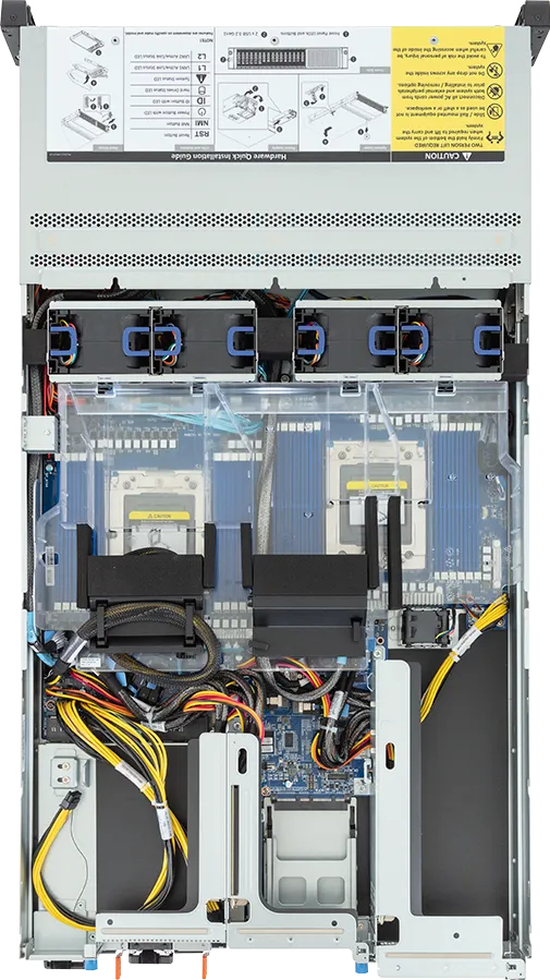 Gigabyte R283-ZF1-AAL1, LGA 6096, AMD EPYC 9004, DDR5-SDRAM, Dodeka-Kanal, 2.5,M.2, HDD & SSD