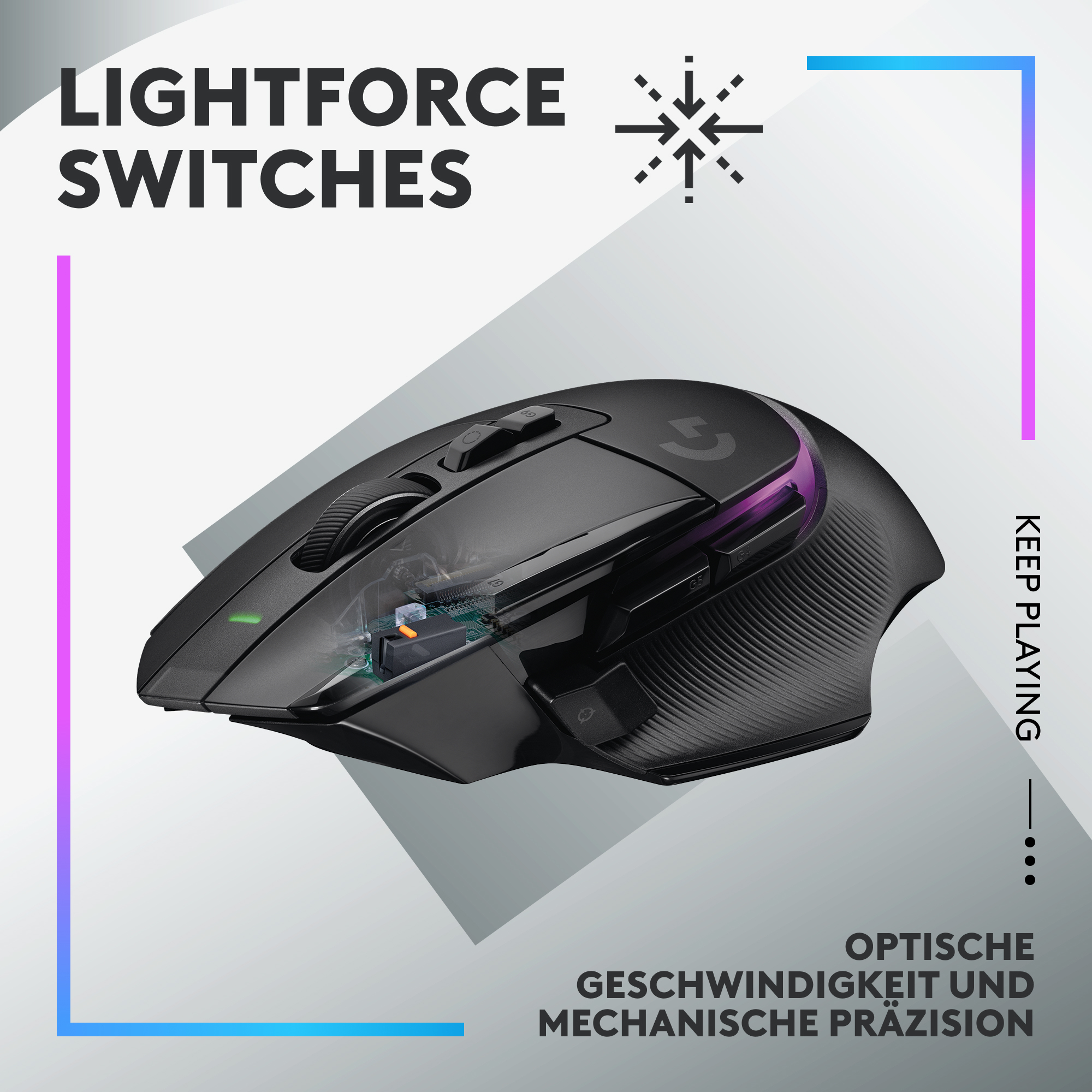 Logitech G G502 X PLUS - Maus - optisch - 11 Tasten