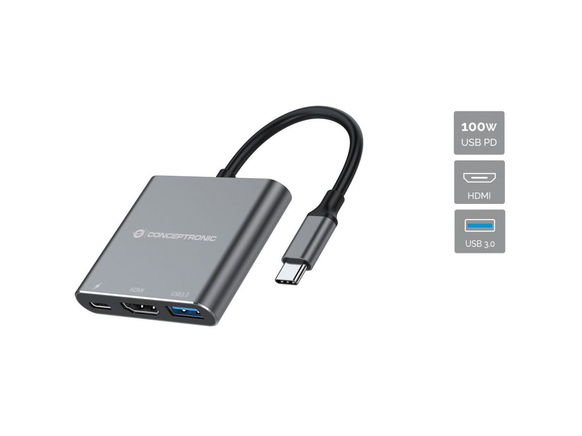 Conceptronic DONN18G - Dockingstation - USB-C