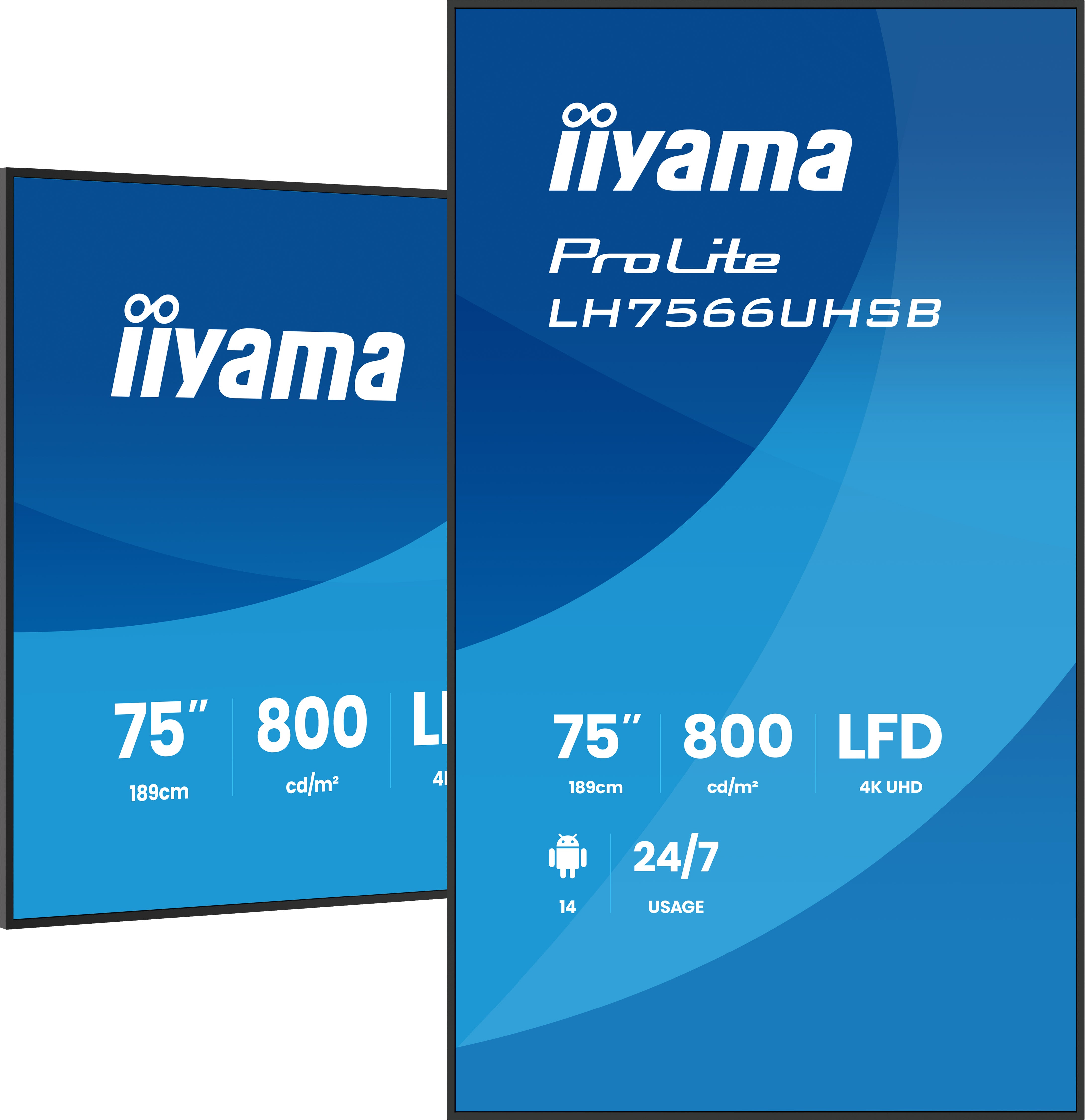 Iiyama ProLite LH7566UHSB-B1AG - 189 cm (74.5")