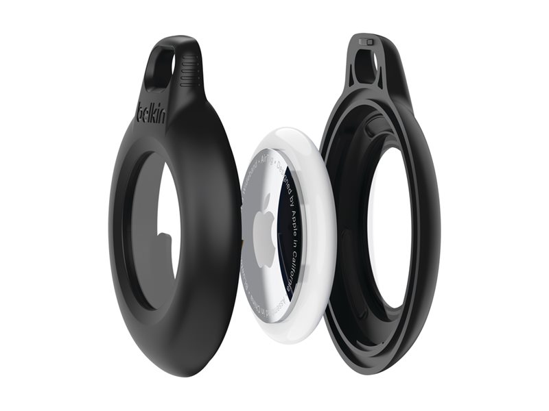 Belkin Tasche für Airtag - Schlüsselanhänger - Kunststoff - Schwarz (Packung mit 4)