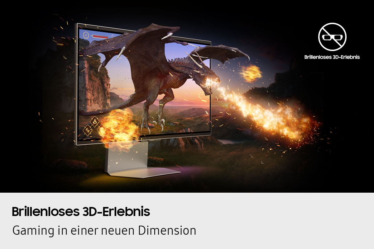 Samsung Odyssey 3D LS27FG904XUXEN Monitor, 68,6 cm (27") 4K UHD, IPS, 1ms, HDMI, Displayport