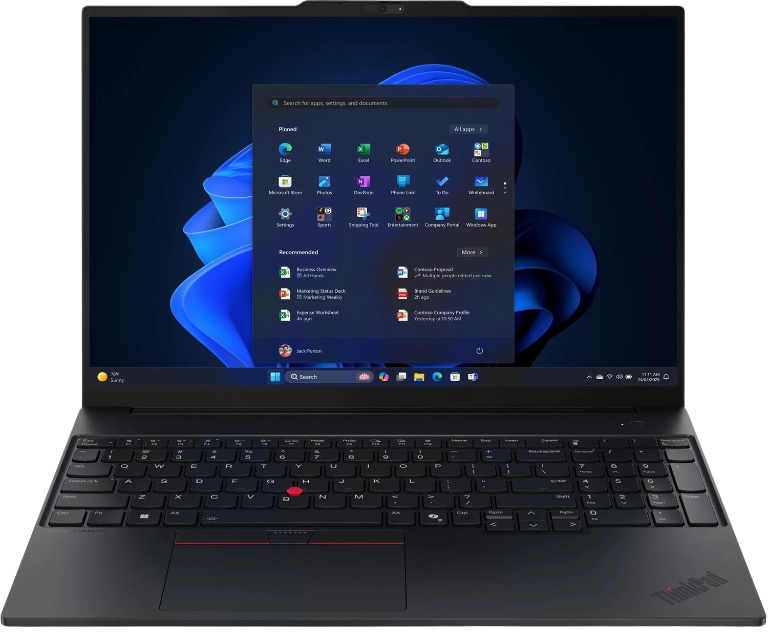 Lenovo ThinkPad E16 Gen 3 (Intel), 16" WQXGA, Core Ultra 7 258V, 32GB RAM, 1TB SSD, Win11 Pro