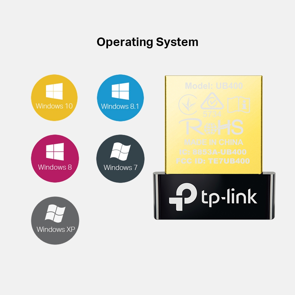 TP-LINK UB400, USB Typ-A, Bluetooth, Schwarz, Gold, 10 m, 0 - 40 °C, -40 - 70 °C