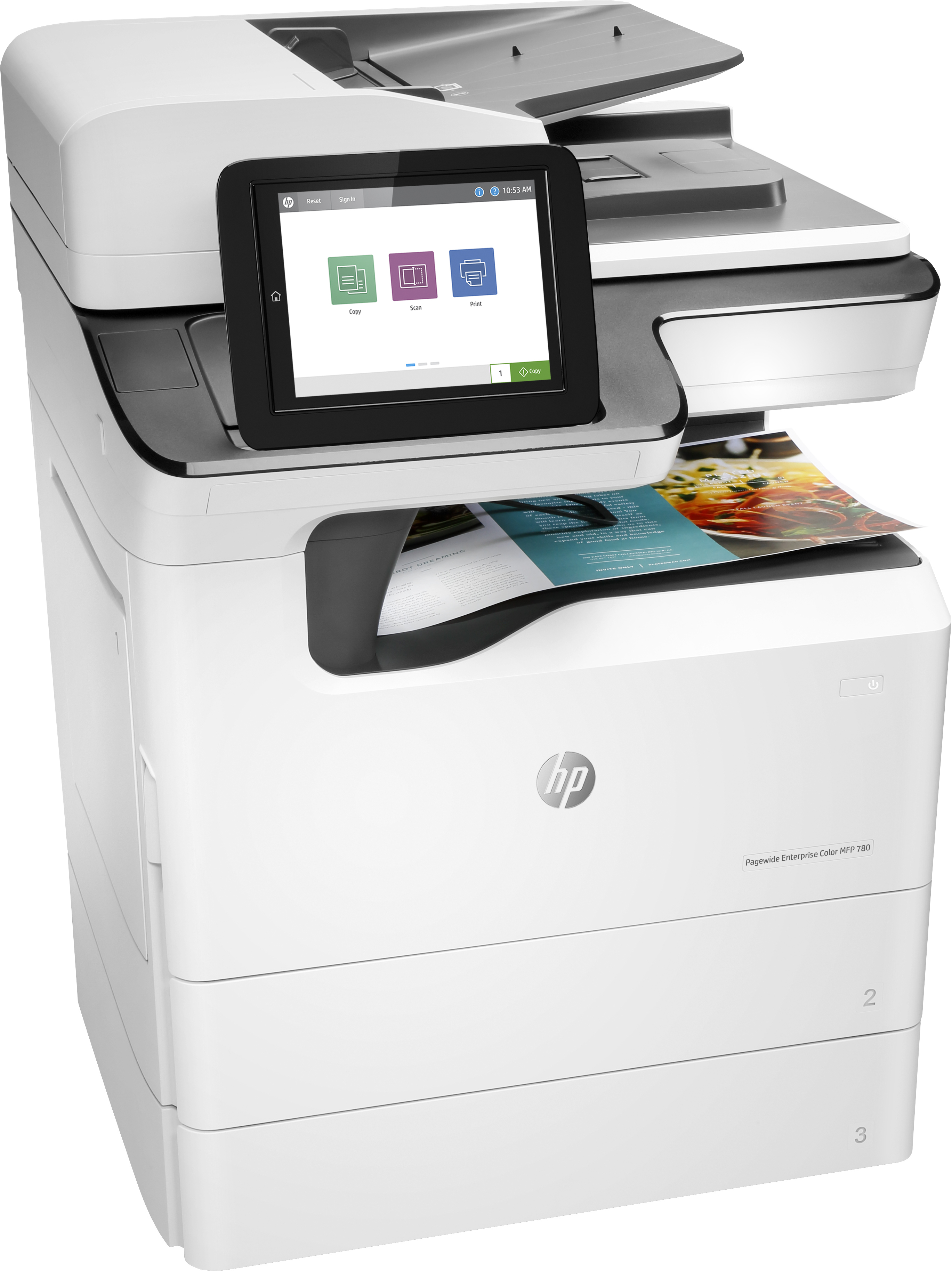 HP PageWide Enterprise Color MFP 780dn, Tintenstrahl, Farbdruck, 2400 x 1200 DPI, A3, Direktdruck, W