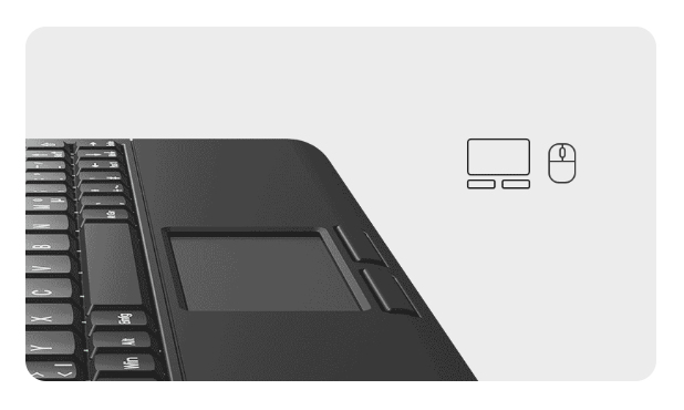 KeySonic KSK-3211ELU (DE), Super-Mini Tastatur, Hintergrundbeleuchtung, Touchpad, schwarz, Kabelgebu