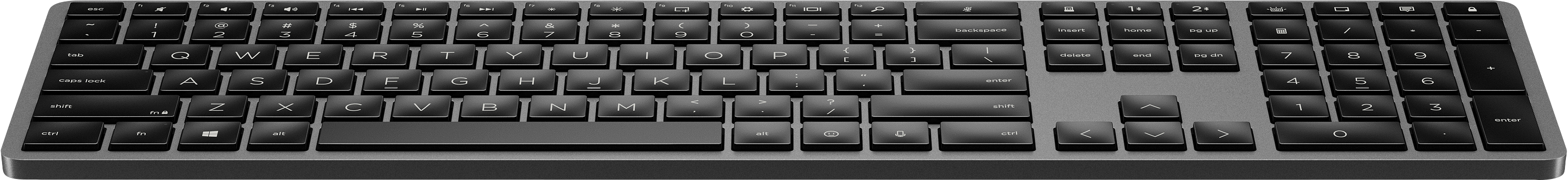 HP 975 Dual-Mode Wireless Keyboard, schwarz, USB/Bluetooth, DE