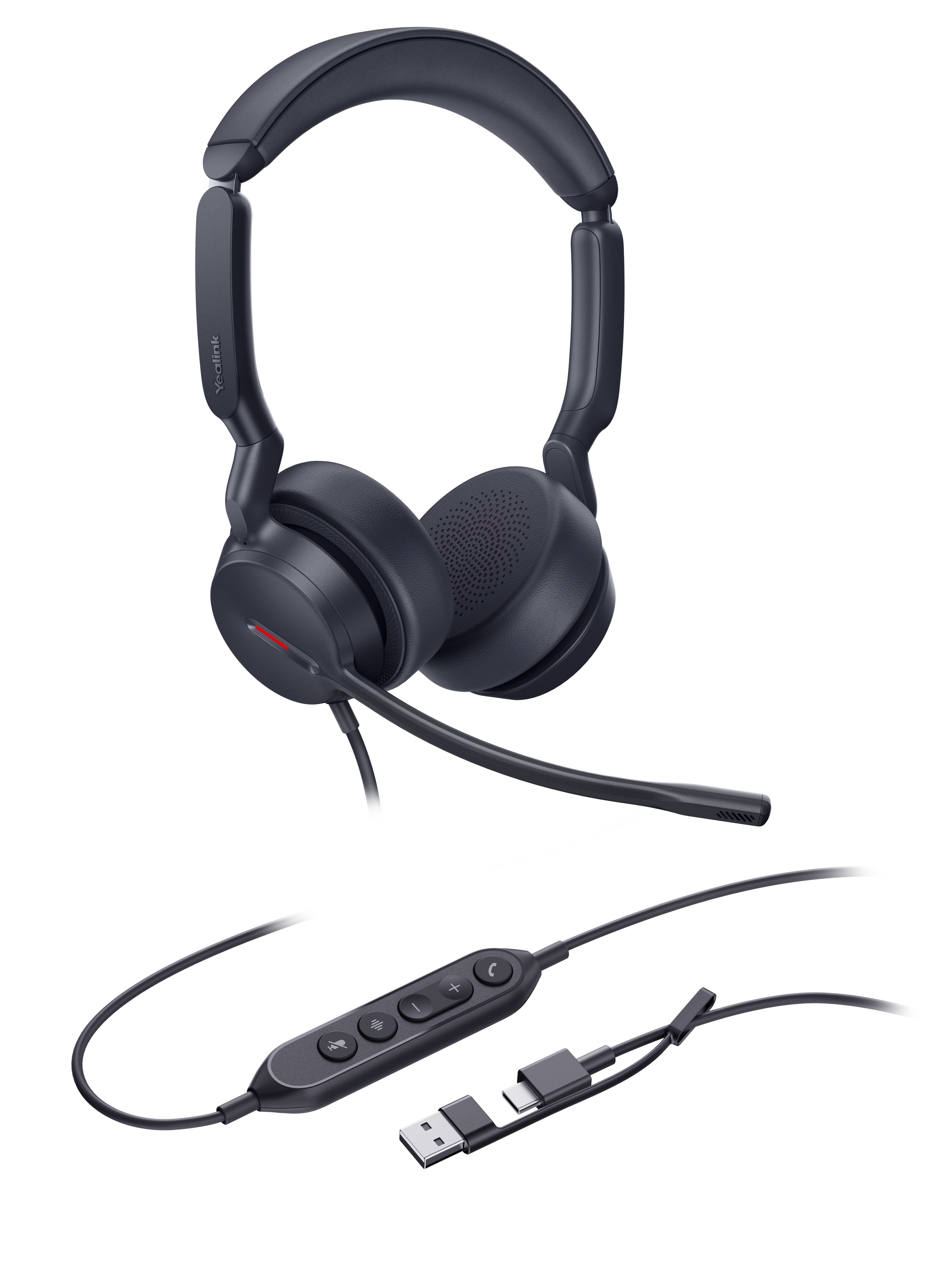 Yealink UH44 Dual UC USB-C/A Headset, Kabelgebunden, 20 - 20000 Hz, Büro/Callcenter, 162 g, Kopfhöre