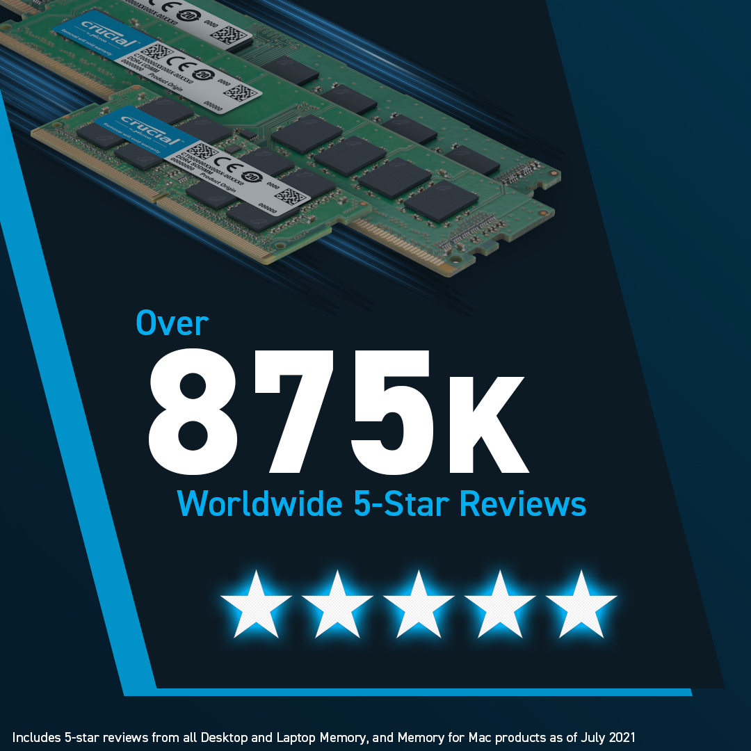 Crucial UDIMM 32GB Kit, DDR5-4800, CL40-39-39, 1RX8