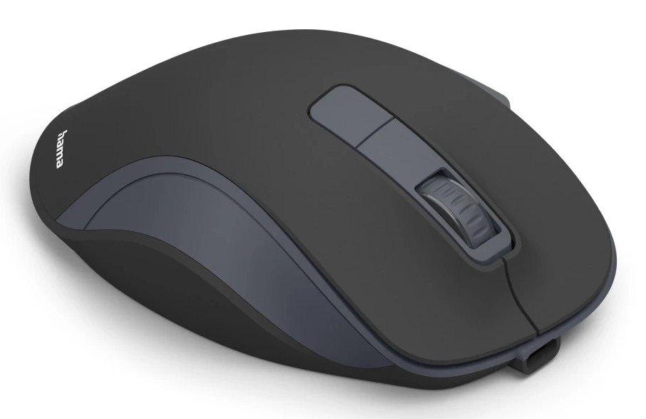 Hama WM-500 - Maus - Silent Click - ergonomisch - Für Rechtshänder - optisch - 6 Tasten - kabellos -