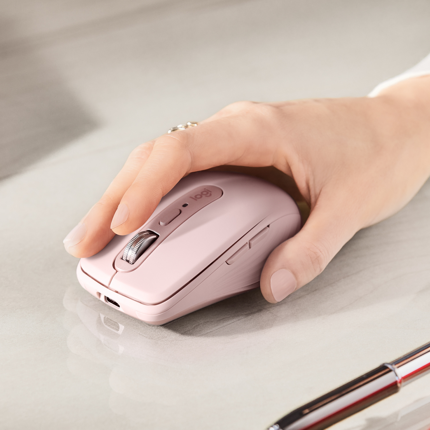 Logitech MX Anywhere 3 - Maus - Laser - 6 Tasten - kabellos - 2.4 GHz, Bluetooth - kabelloser Empfän