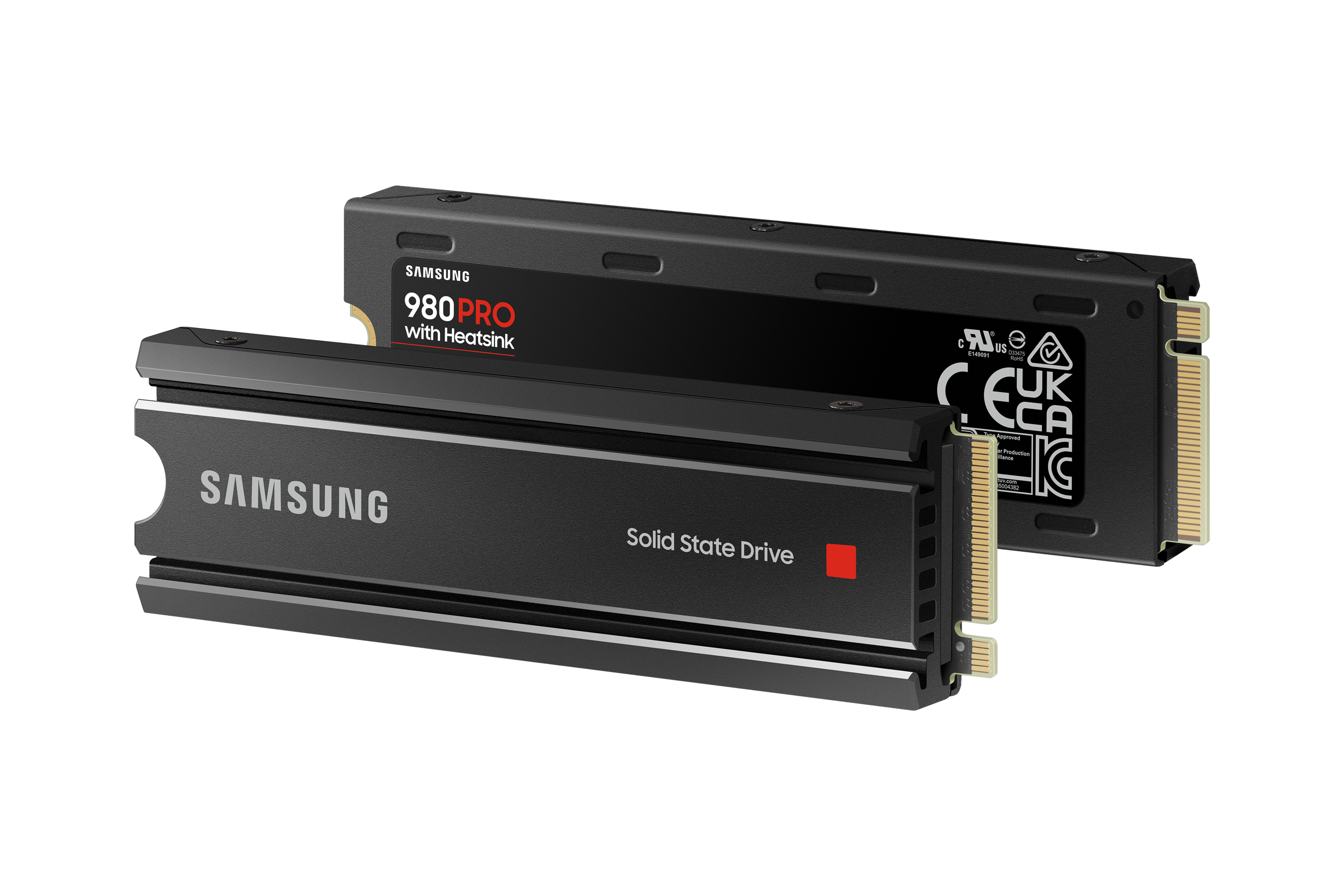 Samsung SSD 980 PRO 2TB, M.2 2280 / M-Key / PCIe 4.0 x4, Kühlkörper