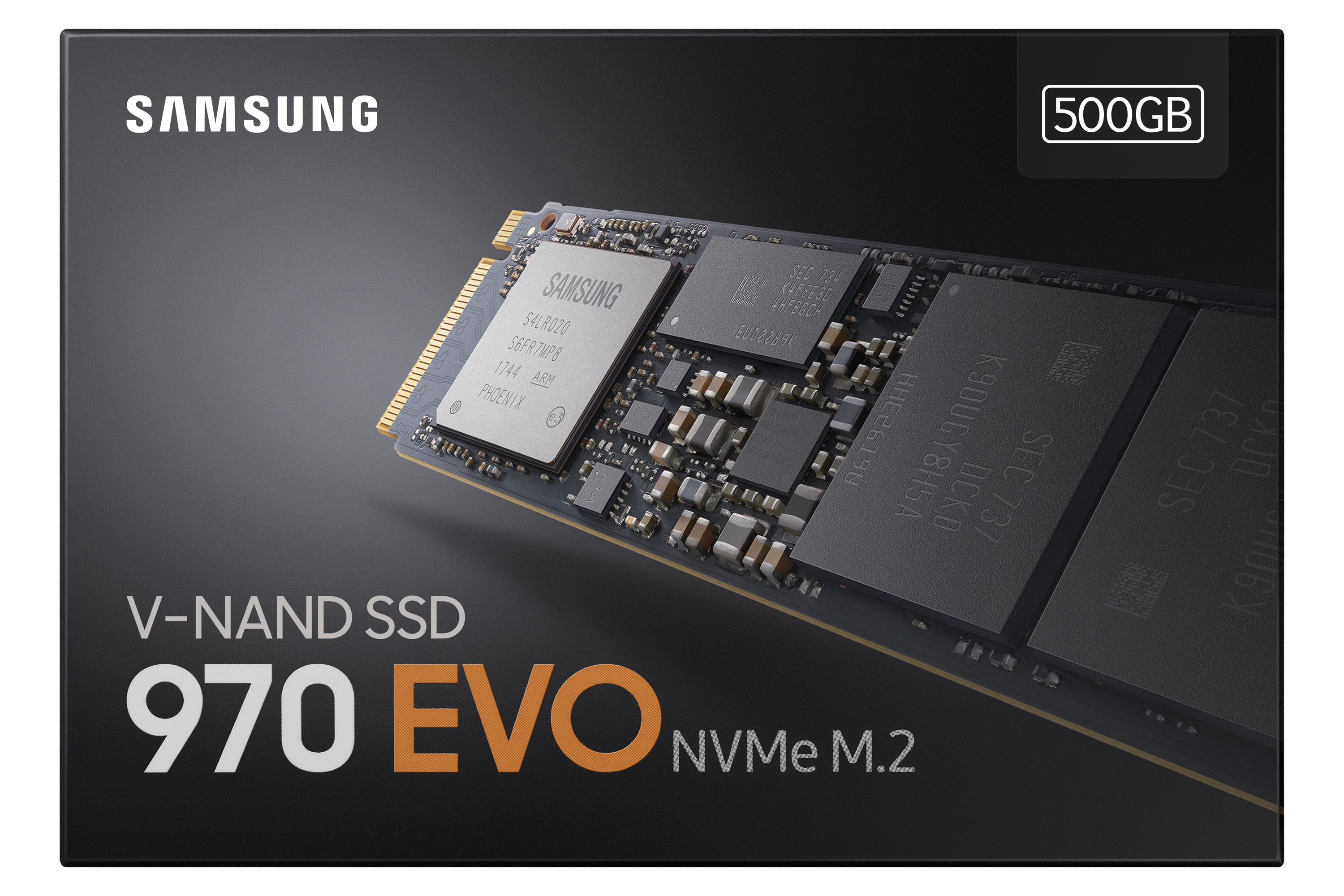 Samsung 970 EVO MZ-V7E500BW - SSD - verschlüsselt - 500 GB - intern - M.2 2280 - PCIe 3.0 x4 (NVMe)