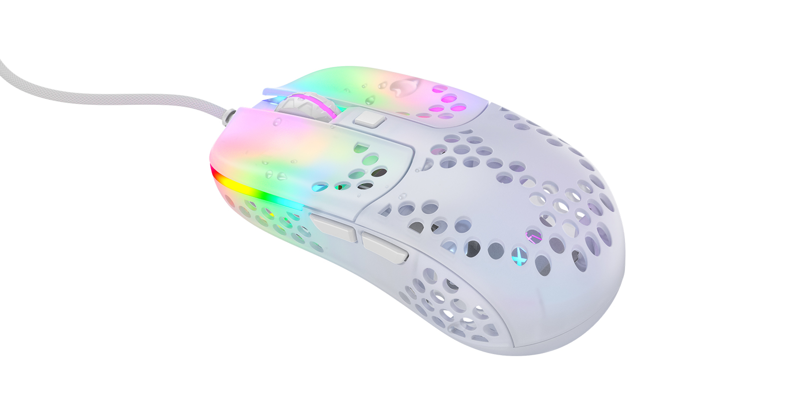 Xtrfy CHERRY XTRFY MZ1, Beidhändig, Optisch, USB Typ-A, 16000 DPI, Weiß
