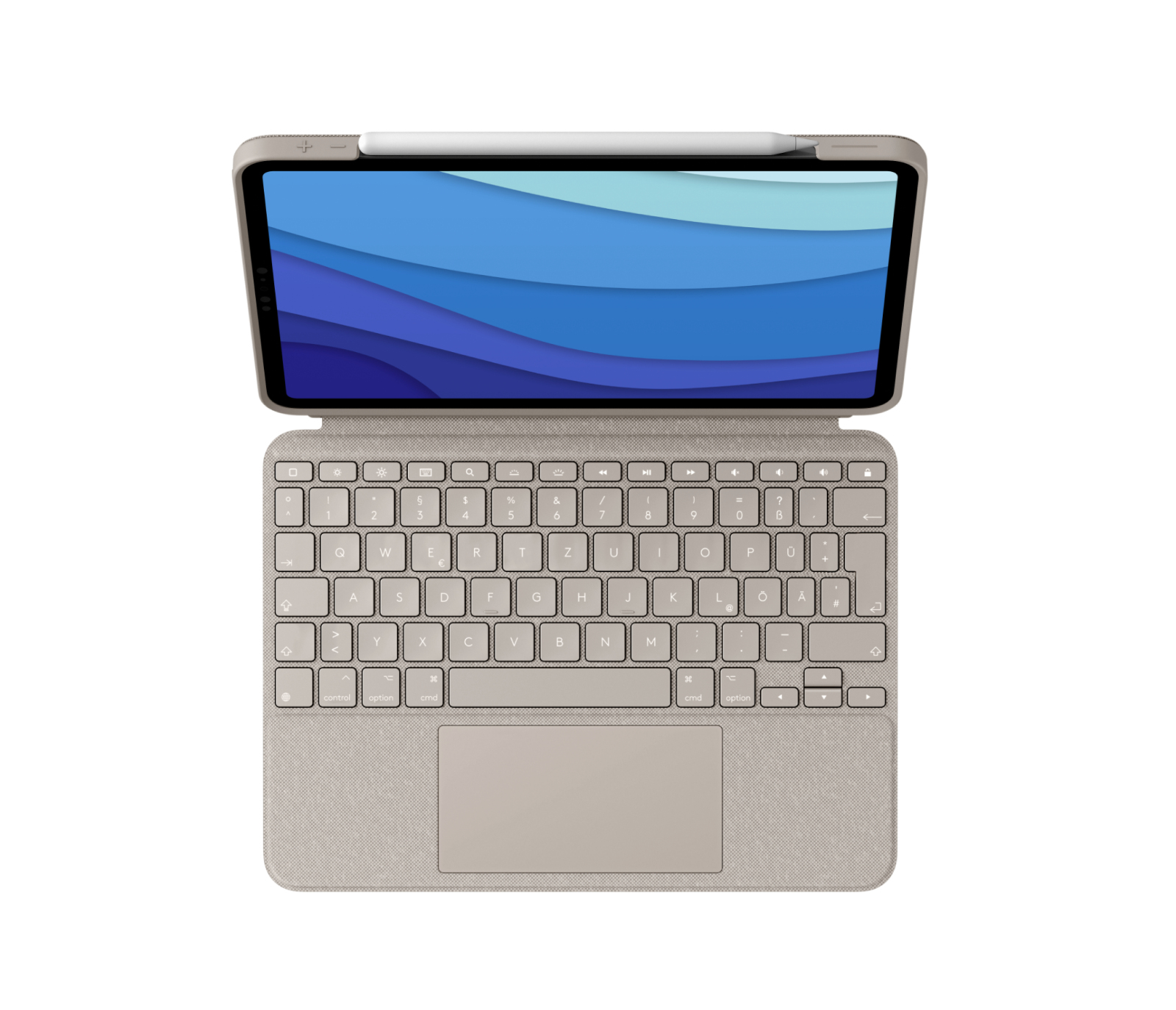 Logitech Combo Touch, KeyboardDock für Apple iPad Pro 11" 2020 / 2021, sand, DE