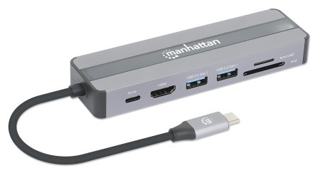 Manhattan USB-C Dock/Hub with Card Reader, Ports (x5):