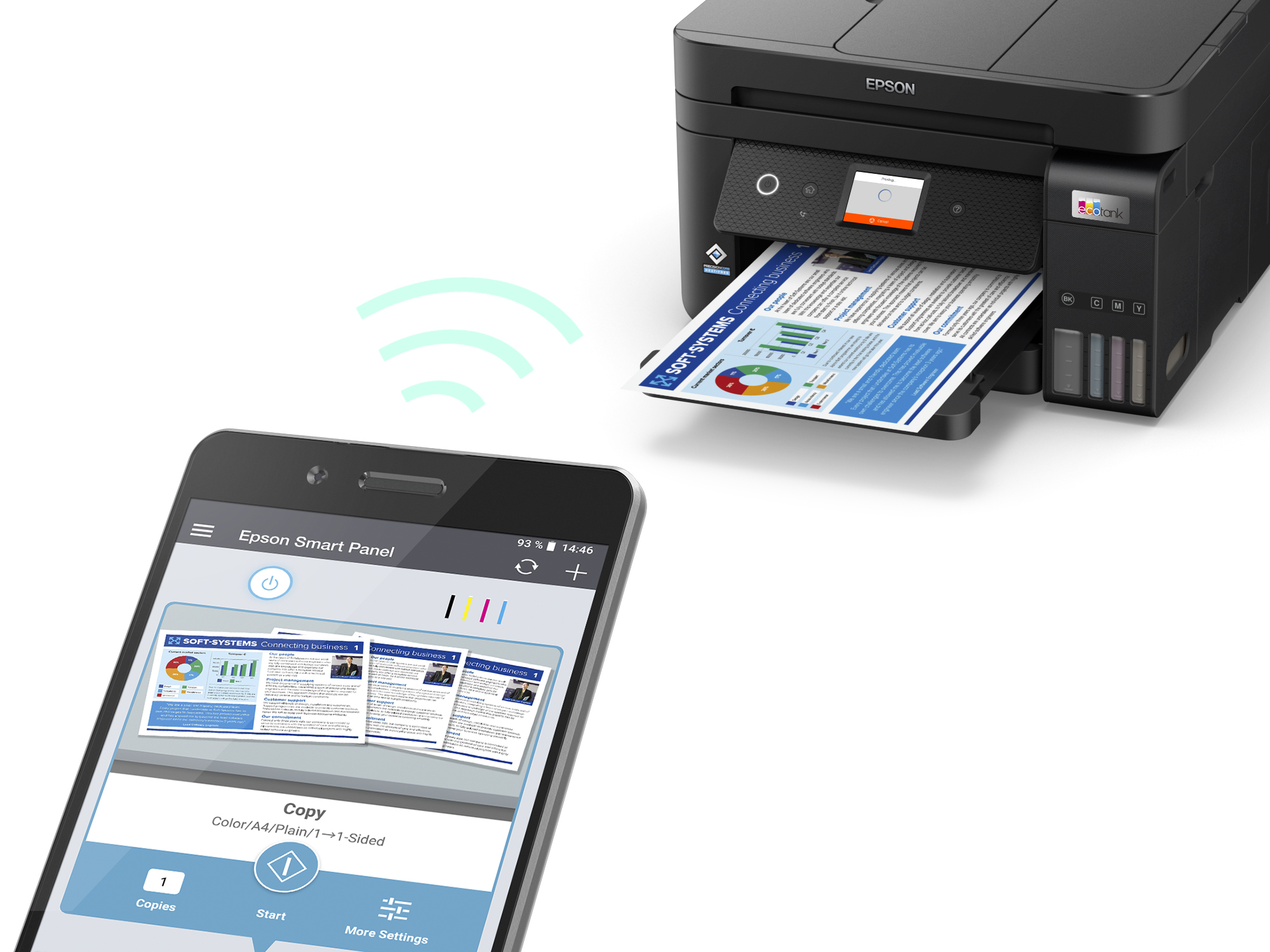 Epson EcoTank ET-4850 - Multifunktionsdrucker - Farbe - Tintenstrahl - wiederbefüllbar - A4 (Medien)