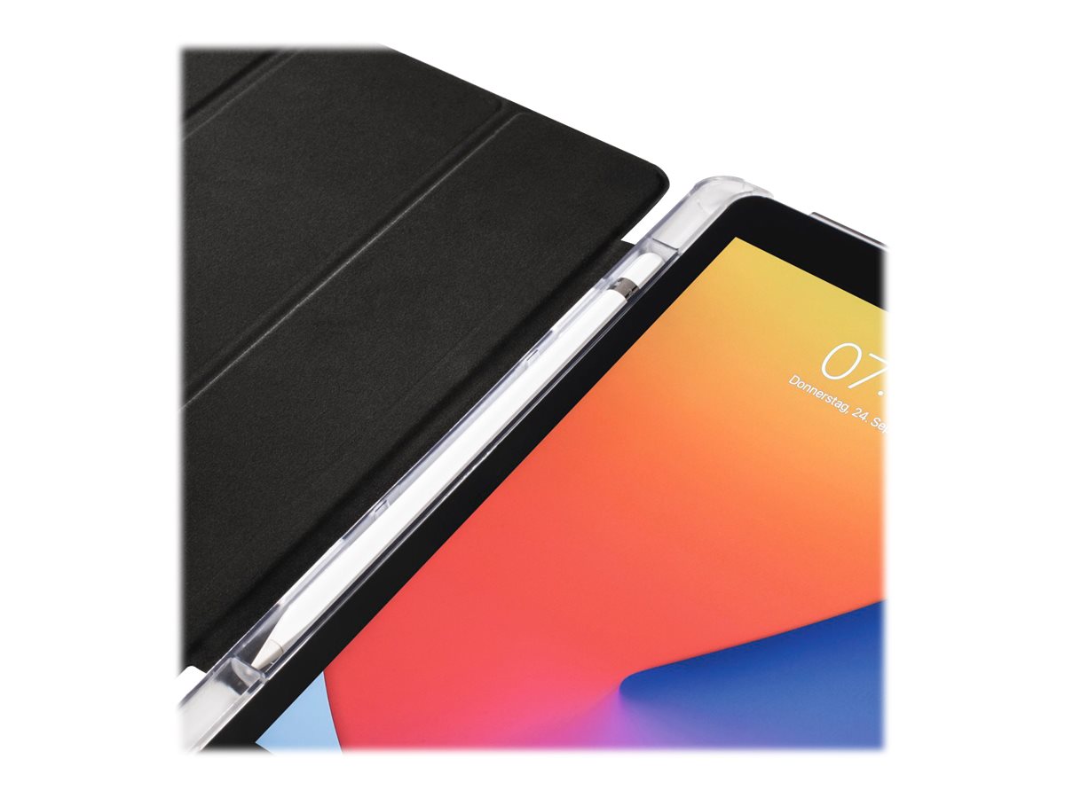 Hama "Fold Clear" - Flip-Hülle für Tablet - Polyurethan - Schwarz, durchsichtig - 10.2" - für Apple 