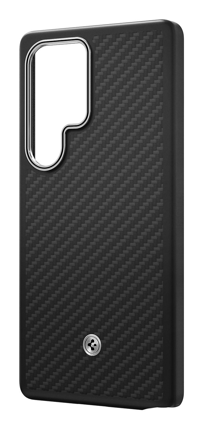 Spigen Enzo Aramid, Cover, Samsung, Galaxy S25 Ultra, 17,5 cm (6.9"), Schwarz, Silber