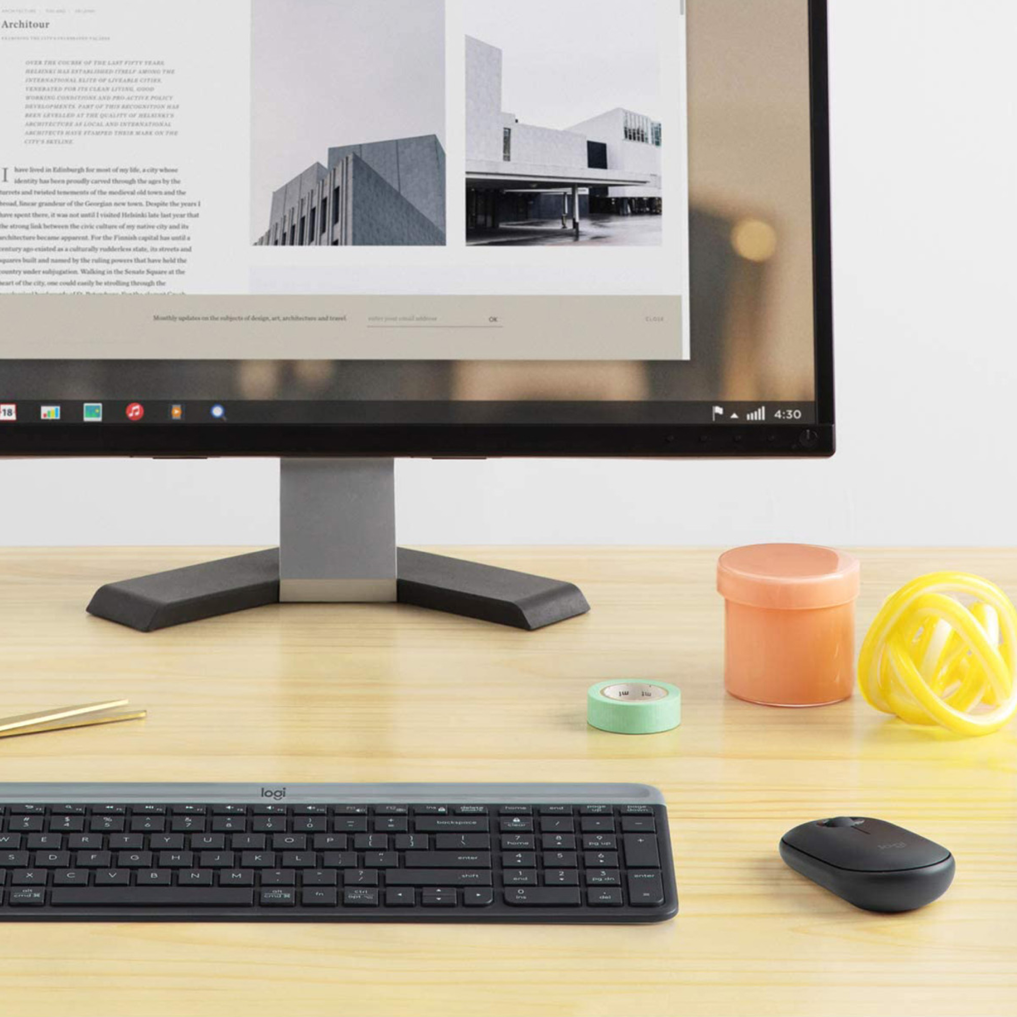 Logitech Slim Wireless Combo MK470 - Tastatur-und-Maus-Set
