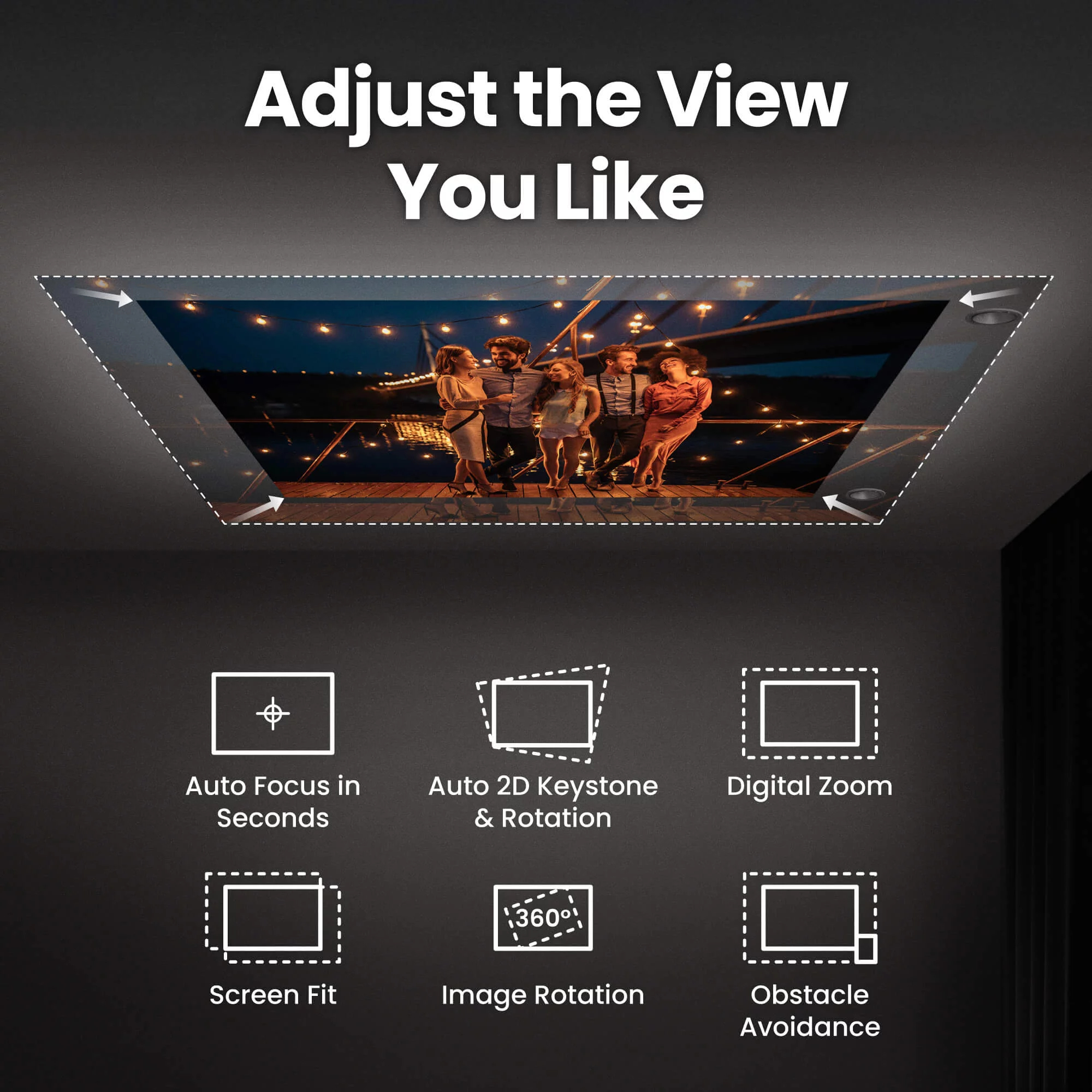 BenQ GV50p, 500 ANSI Lumen, DLP, 1080p (1920x1080), 100000:1, 16:9, 2032 - 2540 mm (80 - 100")