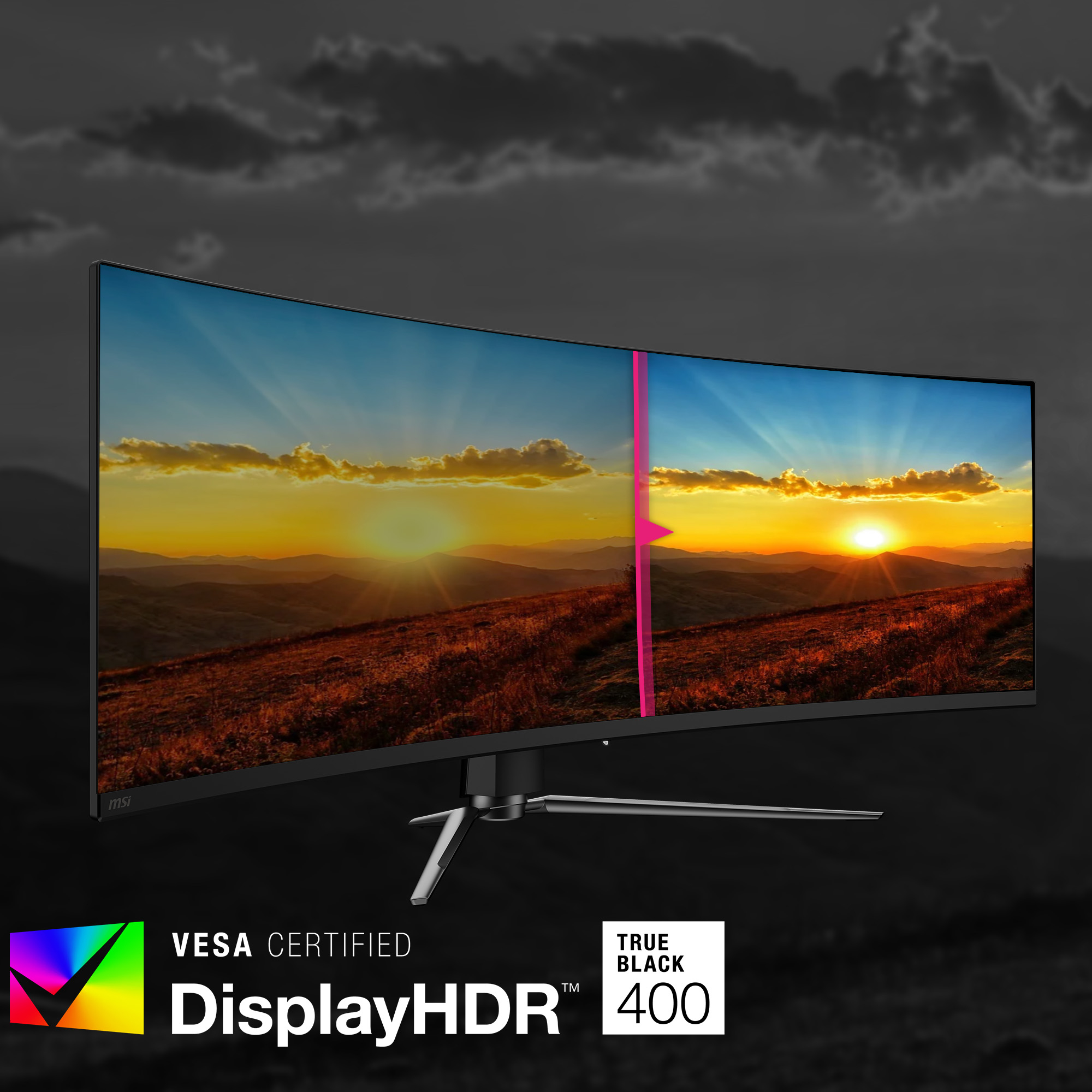 MSI MPG 491CQPDE QD-OLED, 49" DQHD 144Hz, 1x DP 1.4b, 2x HDMI 2.1, 2x USB-A
