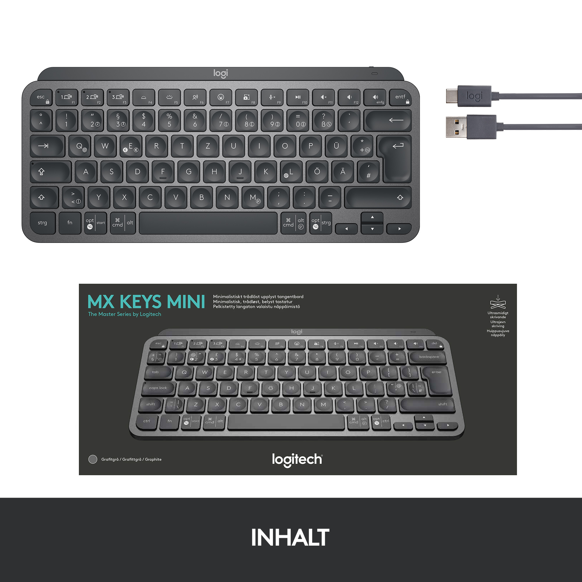 Logitech MX Keys Mini - Tastatur - hinterleuchtet