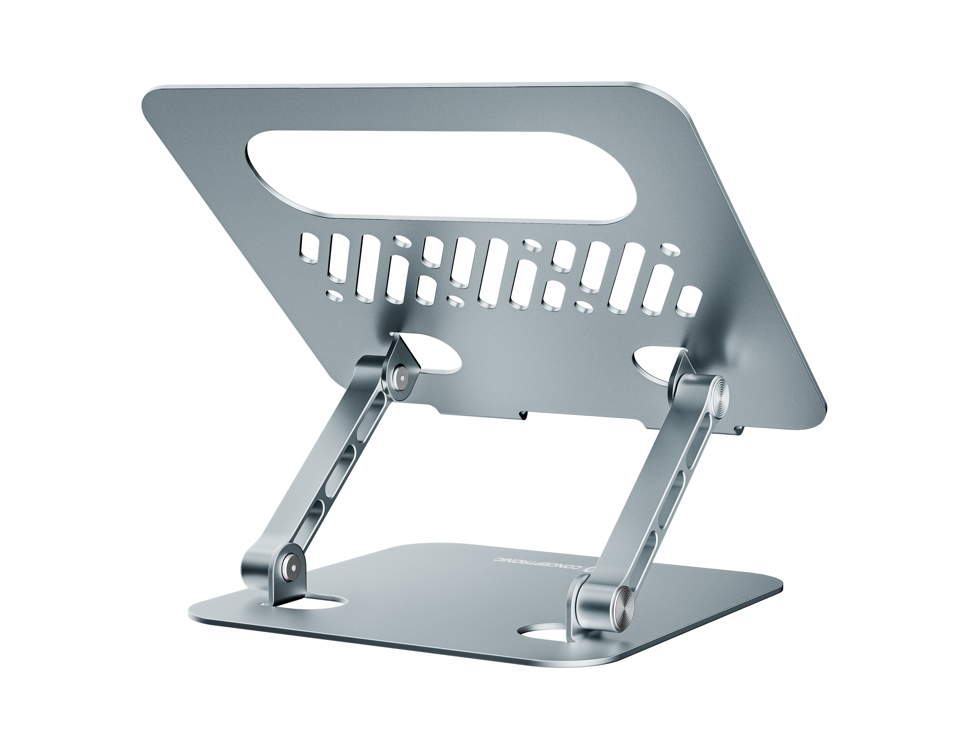 Conceptronic THANA10G Faltbarer Laptopständer, höhenverstellbar, Laptop-Ständer, Grau, Aluminium, 43
