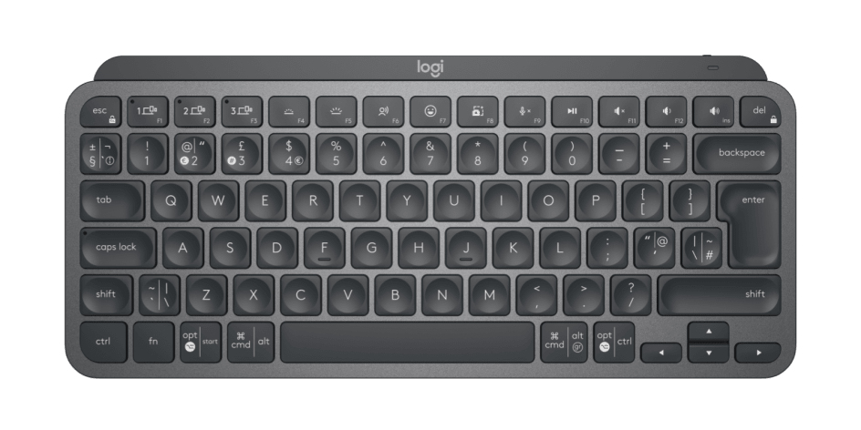 Logitech MX Keys Mini Combo for Business, Kabellos, RF Wireless + Bluetooth, QWERTY, Graphit, Maus e