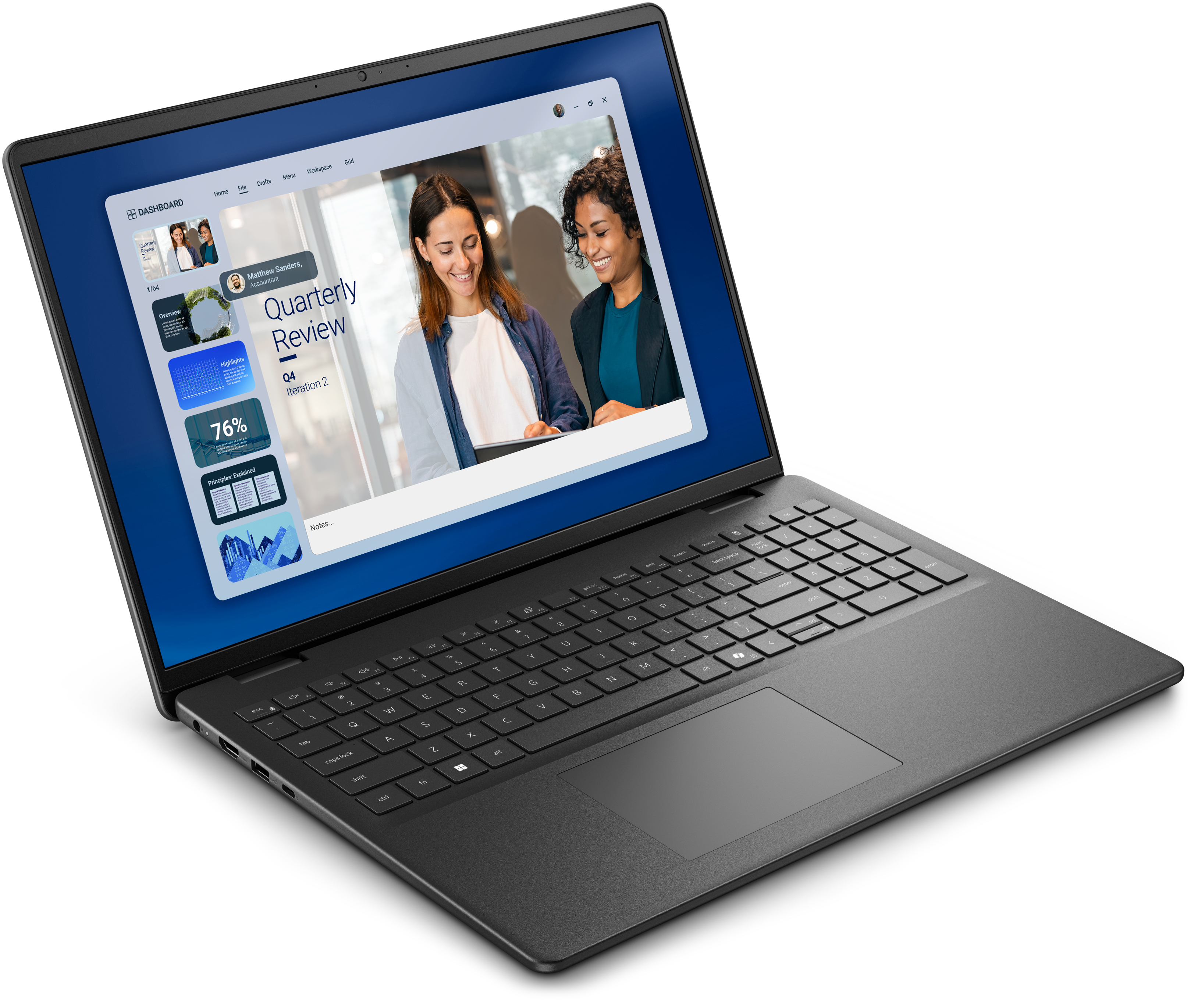 Dell DC16255, AMD Ryzen? 5, 3,2 GHz, 40,6 cm (16"), 1920 x 1200 Pixel, 16 GB, 512 GB