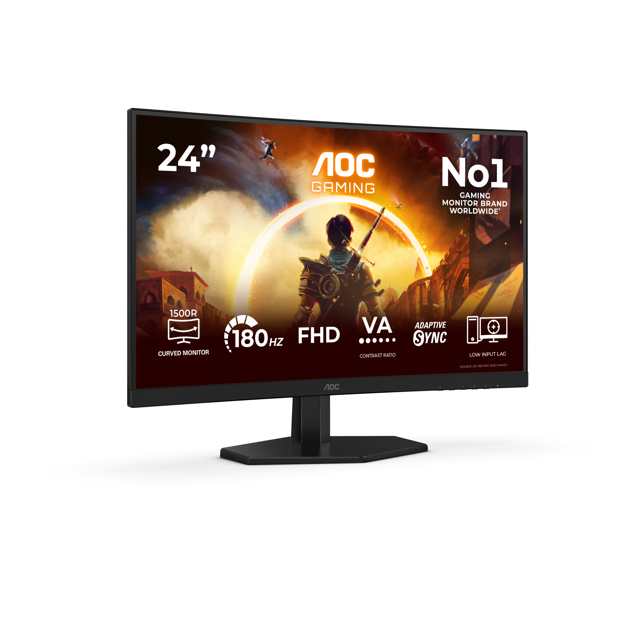 AOC Gaming C24G42FE - LED-Monitor - Gaming - gebogen - 61 cm (24")