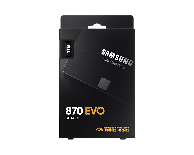 Samsung 870 EVO MZ-77E1T0BW - SSD - verschlüsselt - 1 TB - intern - 2.5" (6.4 cm)