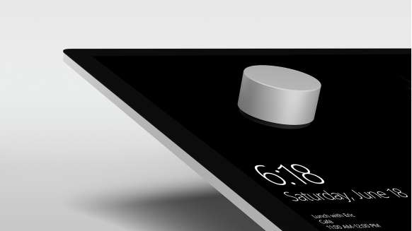 Microsoft Surface Dial, Bluetooth, Aluminium, Surface Pro 4, Surface Book, Surface Studio, AAA, Alka